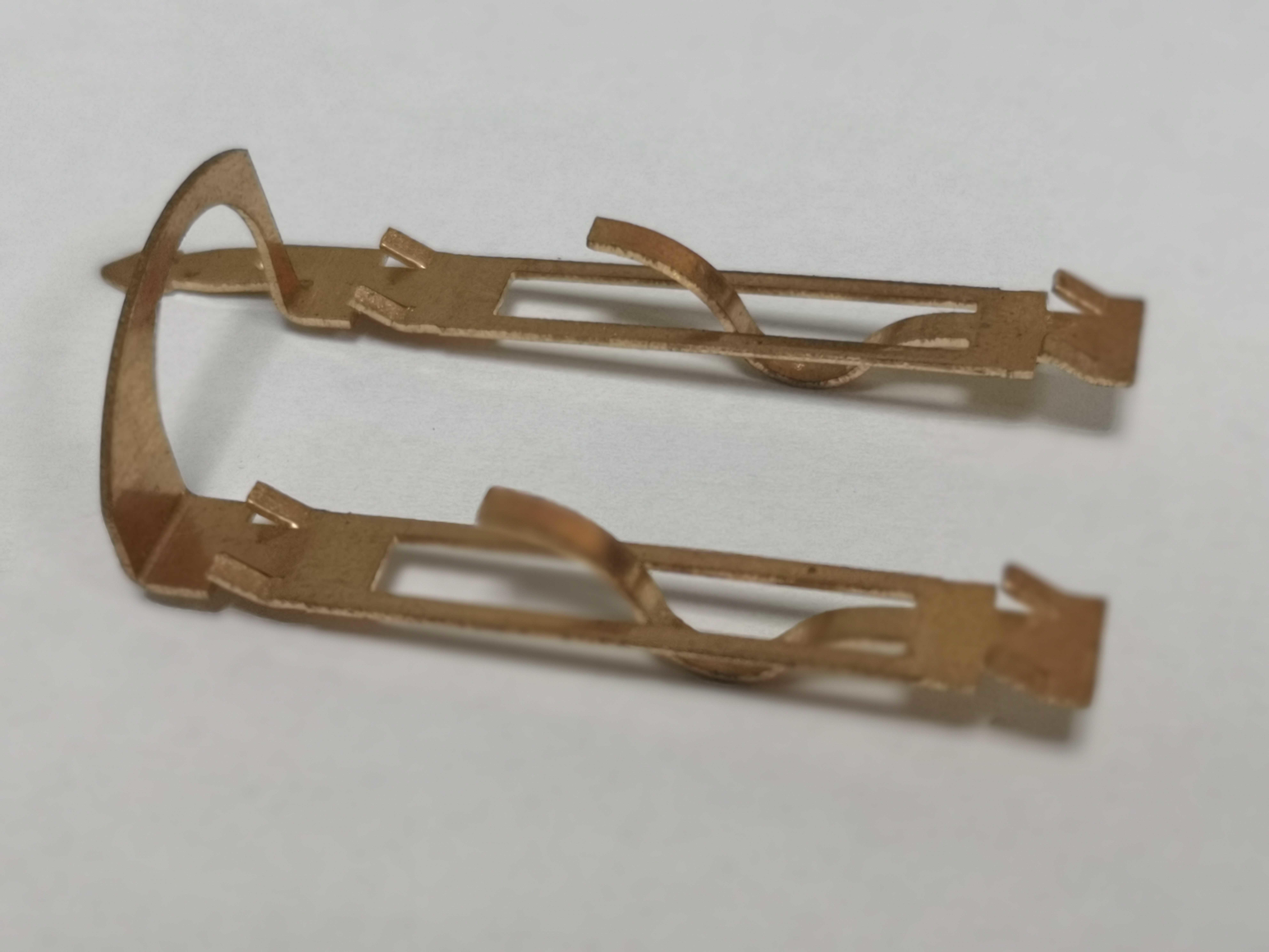 Copper terminal contact part of the power socket Brass custom switch and socket metal progressive electric stamping parts