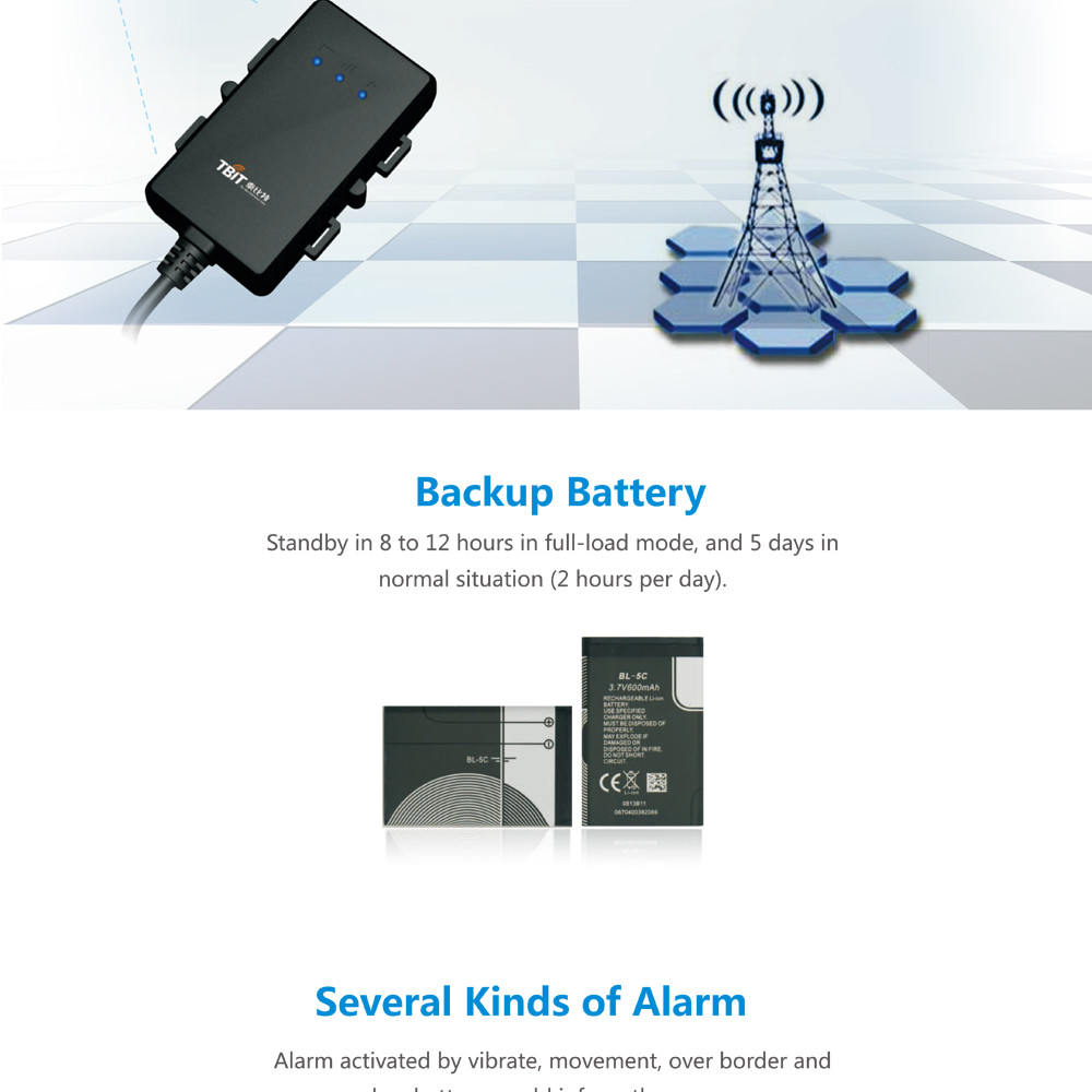 Smart Electric Motorcycle Mini GPS Tracker Device With High Sensitive Sensor / Alarm