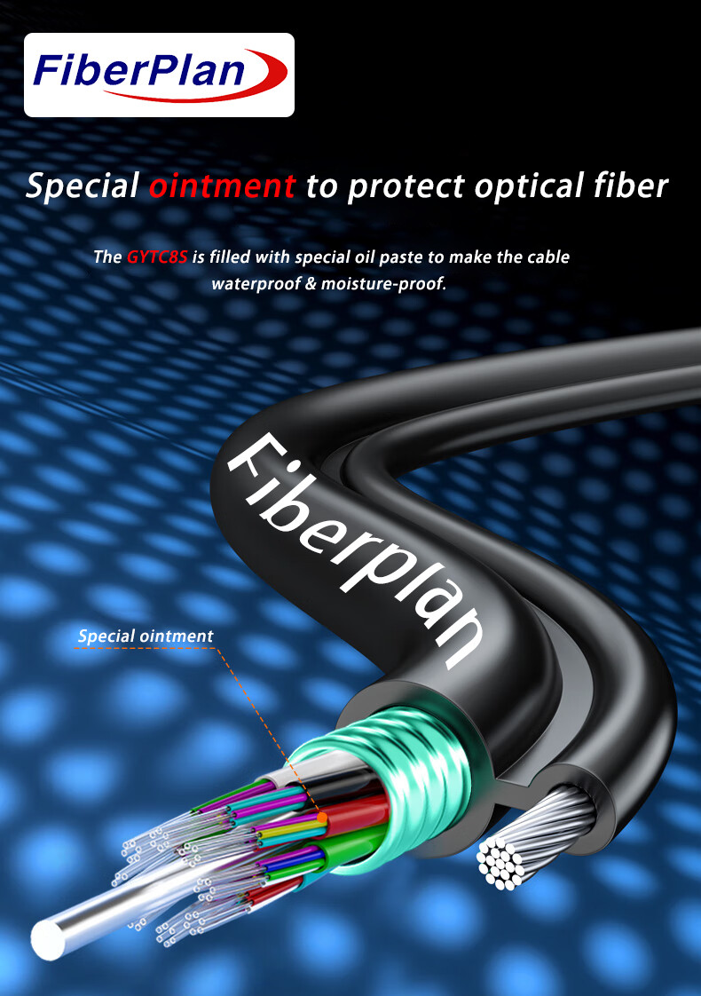 Figure 8 Self Supporting Aerial Fiber Optic Outdoor Cable GYTC8S
