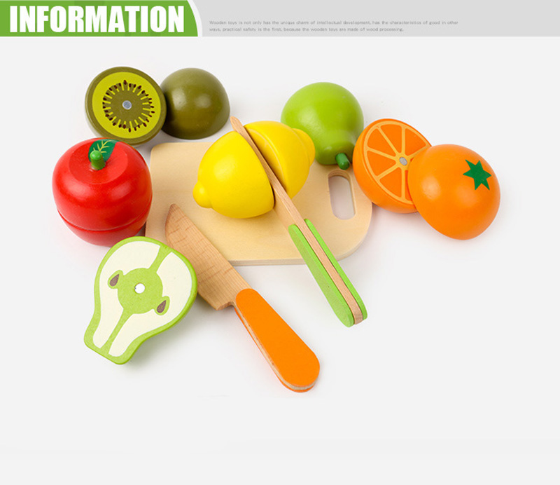 Montessori Kitchen Pretend Toy For Children Cutting Fruit Vegeta