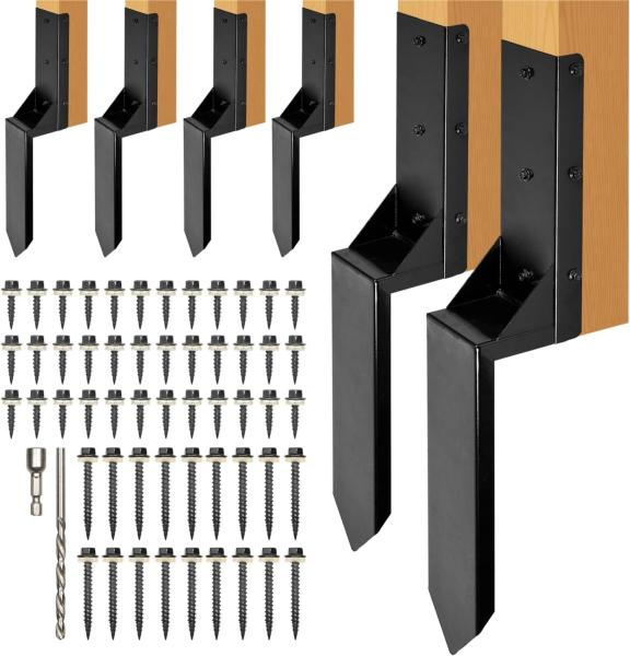 Wooden Fence Base Construction Heavy-duty Construction for Leaning or Decaying