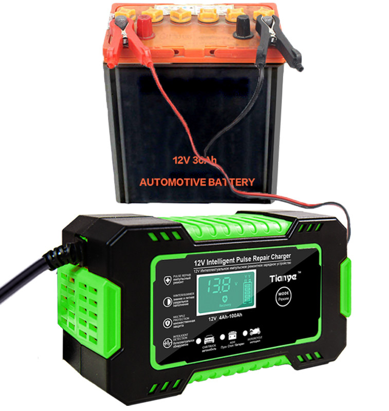 Pulse Repair Motorcycle Lead Acid Battery Charger 12V 6A