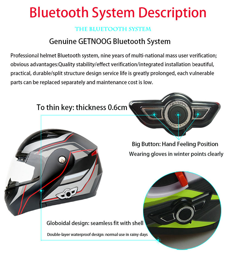 Whosale Vintage Bluetooth Helmet Full Face Motorcycle Helmet Motorcycle L/XL/XXL