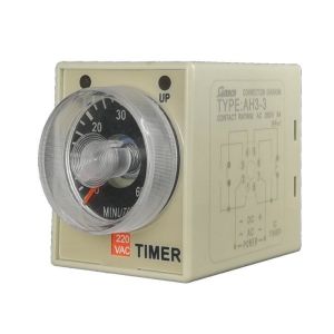  AC 220V Delay Timer Time Relay 0~60 Seconds 0~60 Minutes AH3-3 with socket base Manufactures