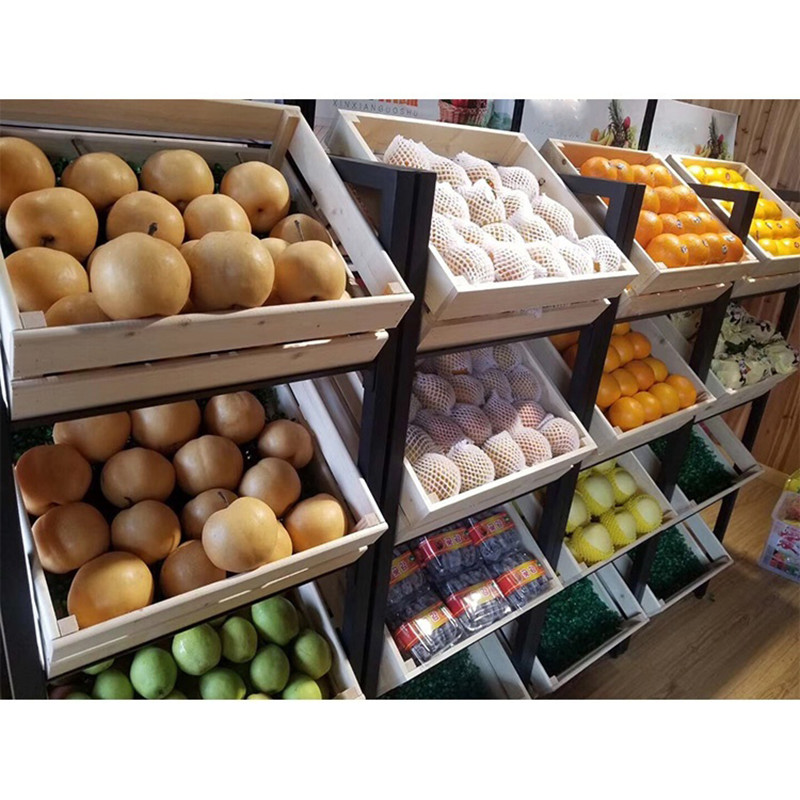 600CM 140CM 50kgs Vegetable And Fruit Display Stand Vegetable Rack For Shop