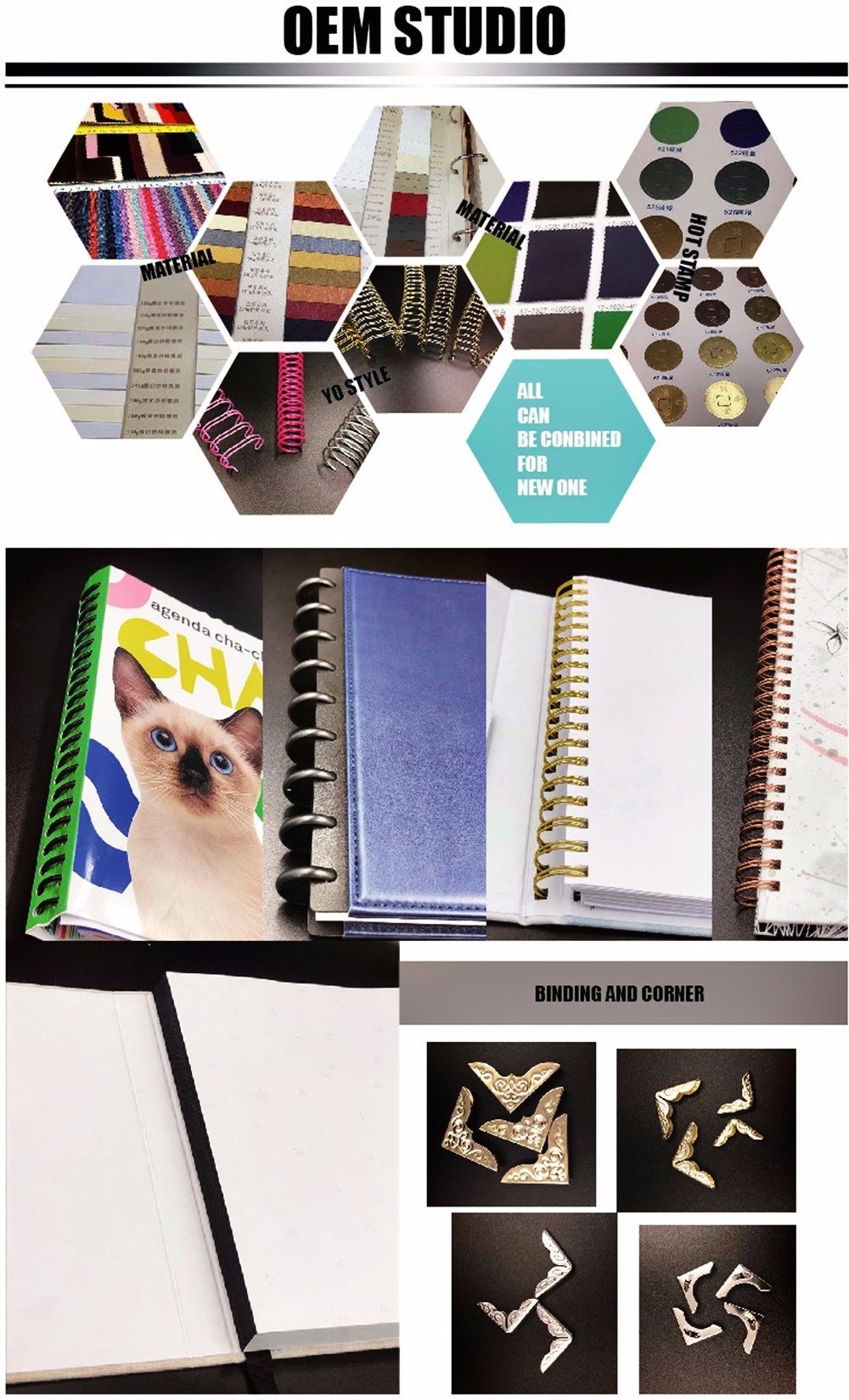 Colorful Weekly Organizer Planner Book 4C 100GSM Personalized Printed Hard Cover For Office