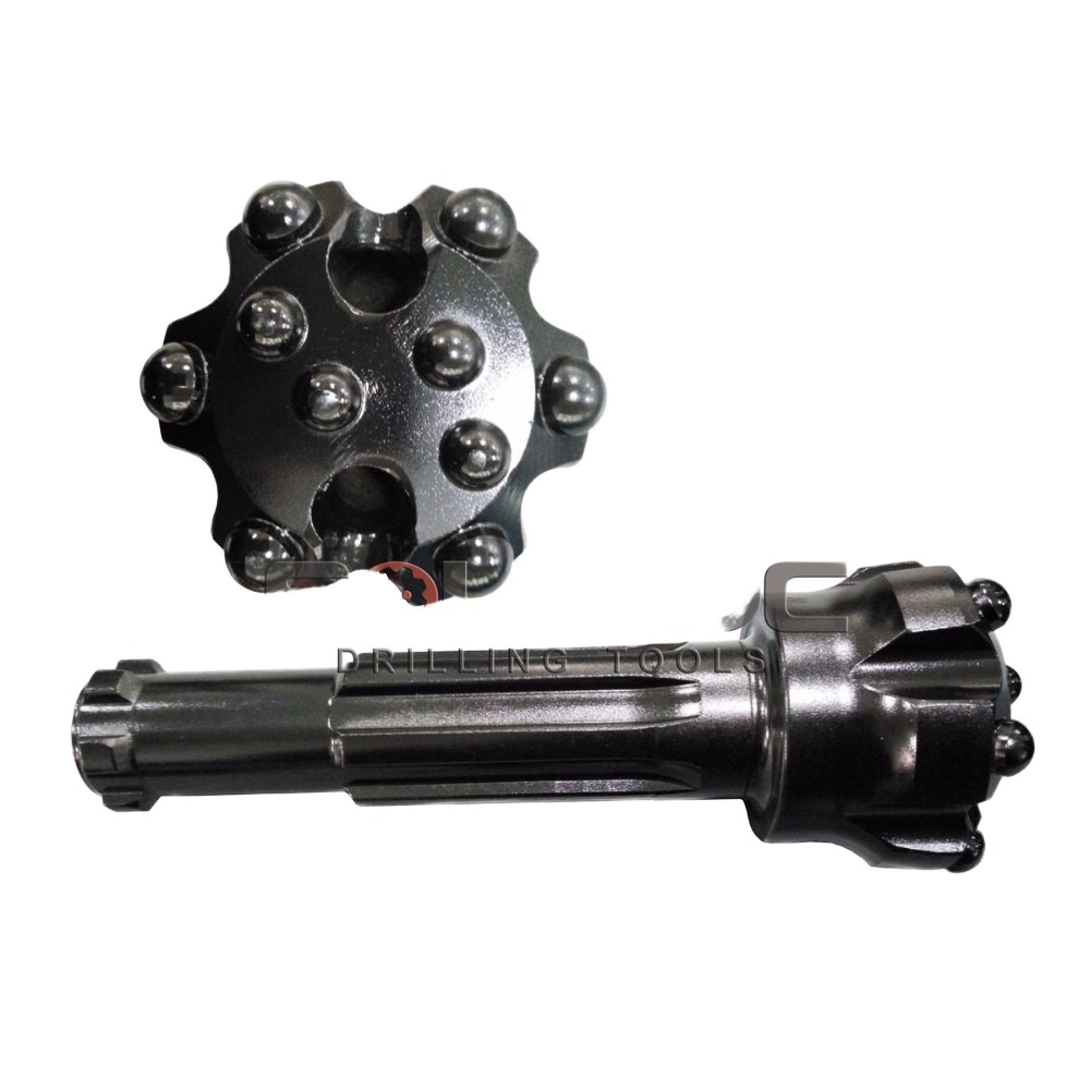 High-Efficiency DTH Drill Bit with Carburized Steel and Carbide for 57mm to