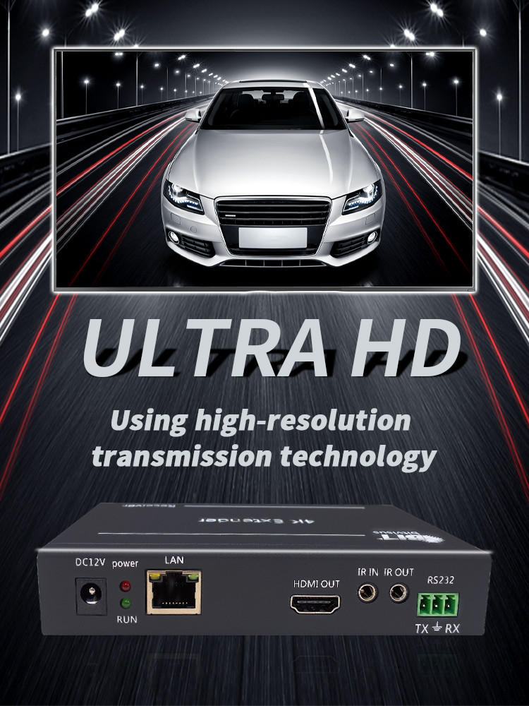 RS232 4K HDBT HDMI Extender Over CAT6 100m Video Transmitter And Receiver