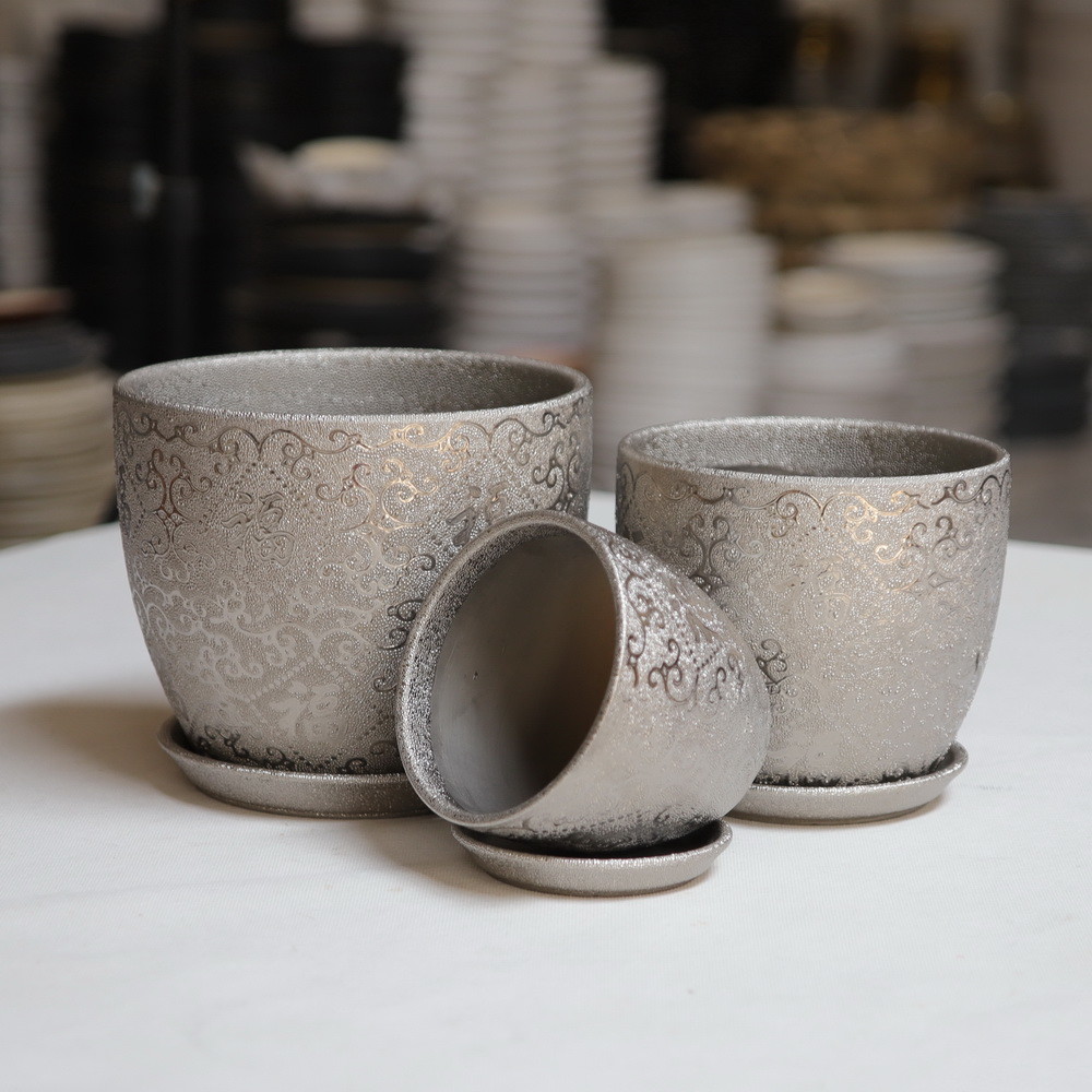 Simple Ceramic Pots High Durability For Garden Plants And Succulents