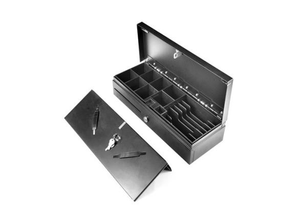 Metal Compact Cash Register / Lockable Cash Drawer 170A With 6 Adjustable