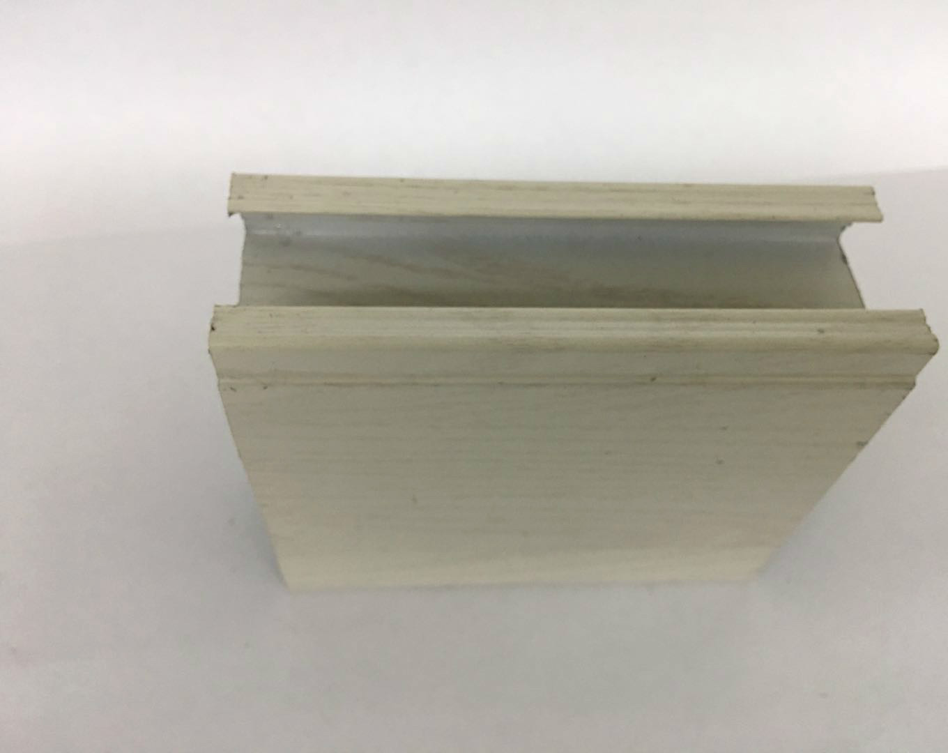 Milk White Wood Finish Aluminium Profiles For Decoration / Building