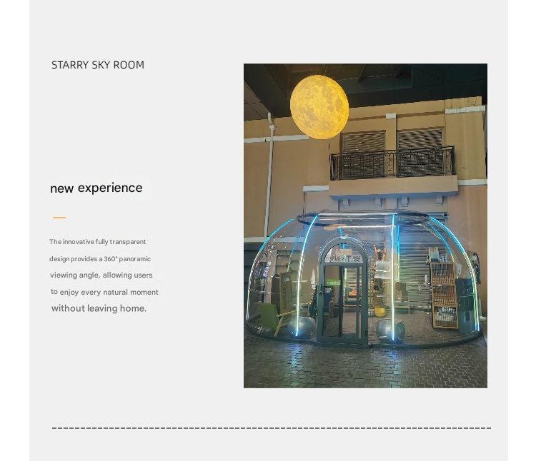 Transparent pc Panoramic Star Room Homestay Hotel net Red Bubble House awning outdoor tent