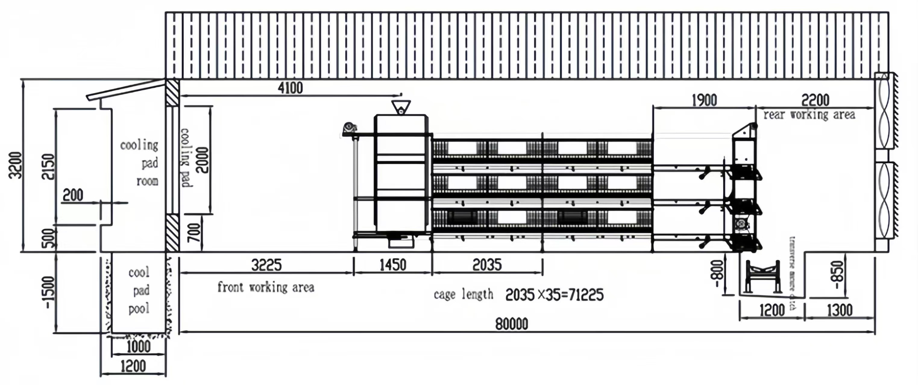 Automatic Broiler Chicken Farming Equipment H Type Chicken Steel Cage