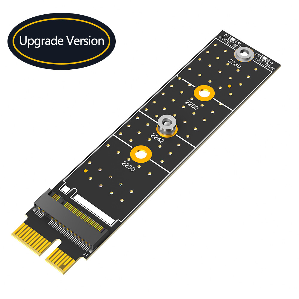 NGFF M.2 Nvme M Key SSD To PCI- E 1X Adapter Vertical Installation PCI-E 1x To NGFF M.2 Key-M Supports sizes 2230-2242-2260-2280
