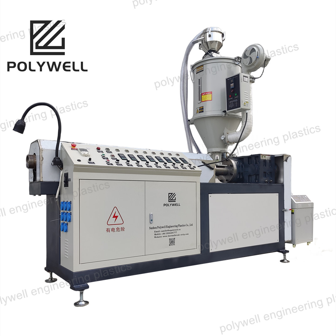 Heat Insulated Strip Extruder Machine Single Screw Extrusion Equipment For Polyamide Profile