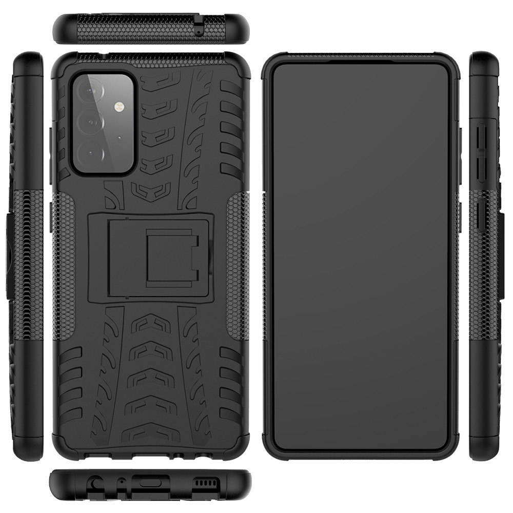 Anti Slip Heavy Duty Cell Phone Cases TPU PC Hybrid Foldable Kickstand