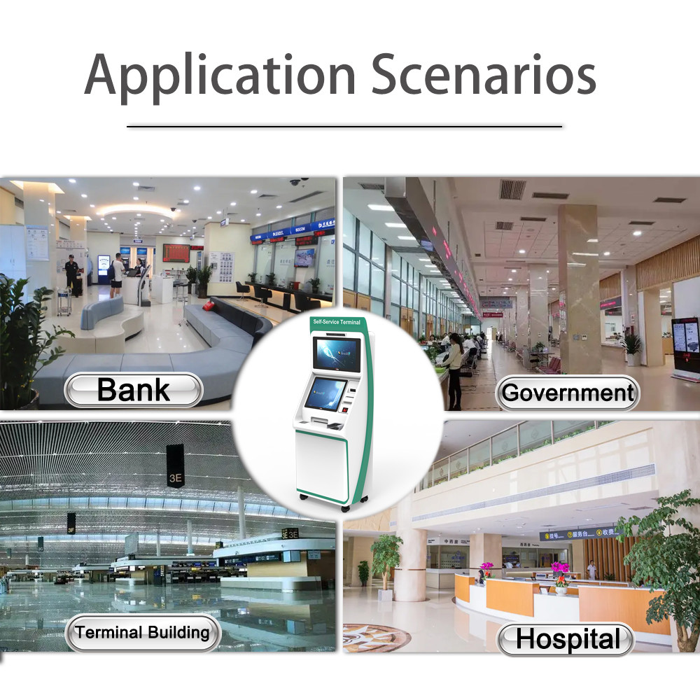 Online Payment Self Printing Kiosk Electric Terminal Pos Android 8 Self Service Kiosk
