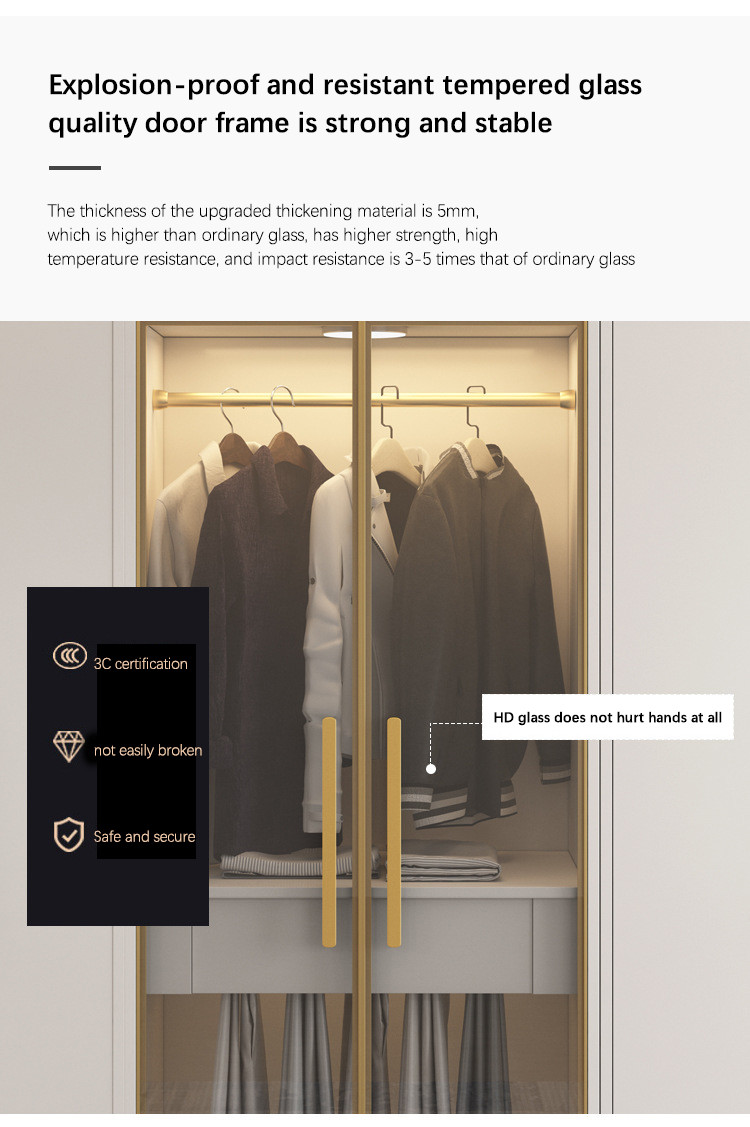 Multispace Bedroom Storage Wardrobe With Mirror Hinged Door