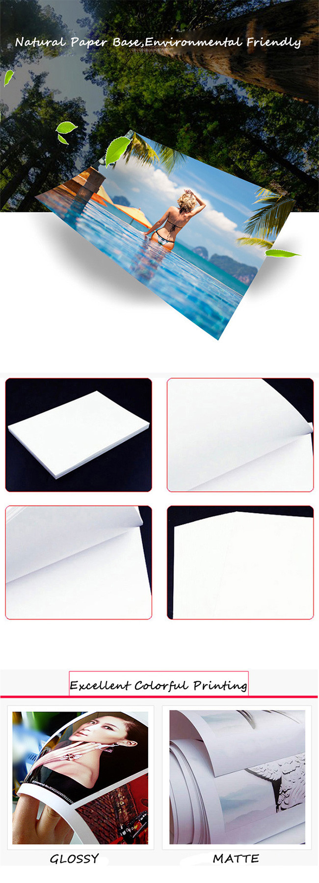 200gsm Glossy Carbon Powder Laser Printing Photo Paper