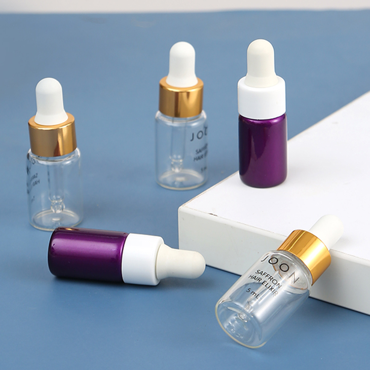 Square Shape Black White Color Perfume Glass Bottles With Metal Silver Dropper and Customized Logo Printing 10ml 15ml 30ml 50ml