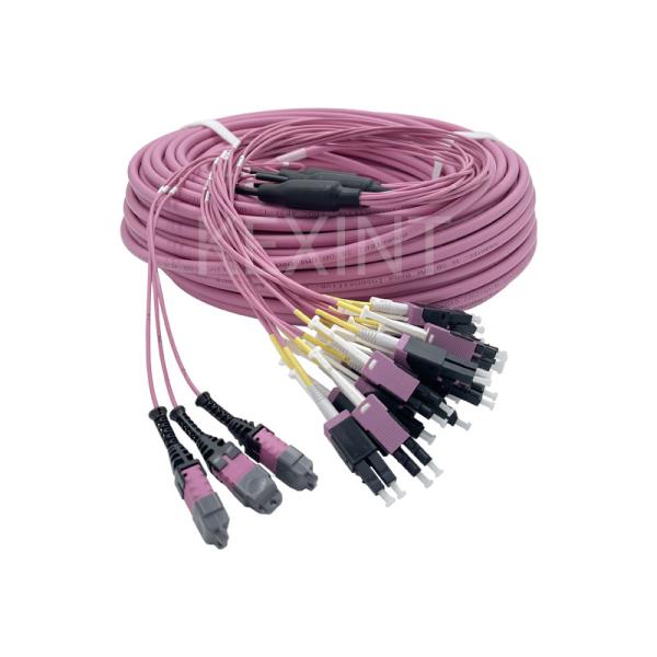 KEXINT FTTH MPO LC Uniboot OM4 Fiber Optic Patch Cord Grade B 3*12 36 Cores