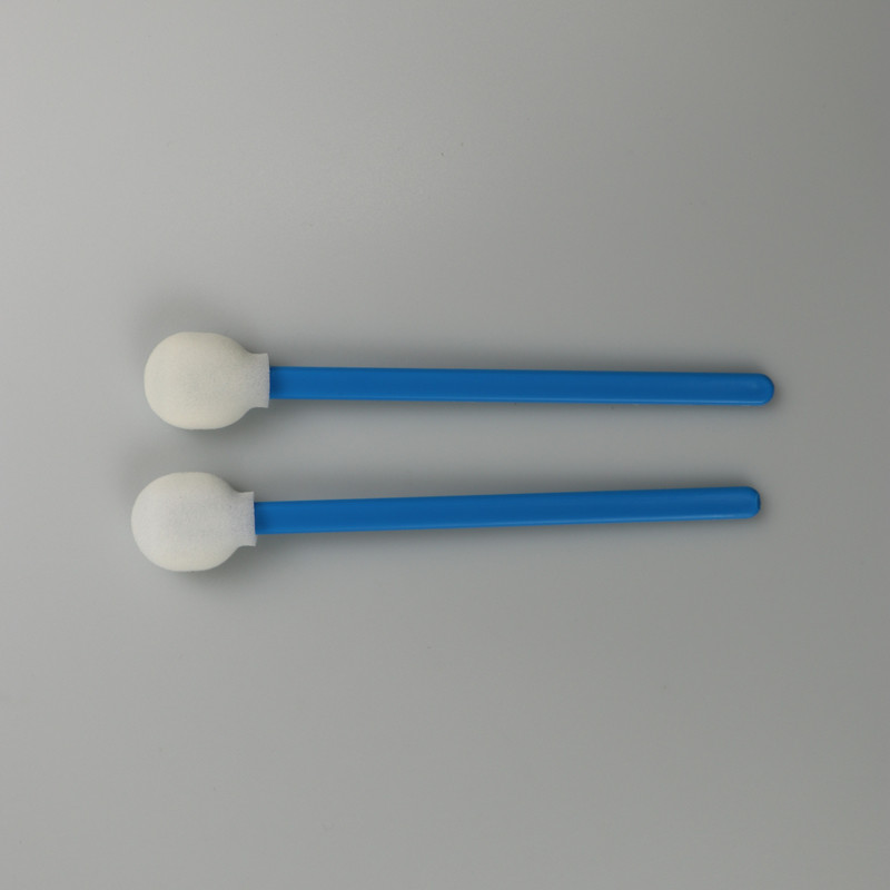 Lollipop Round Sponge Head Disposable Lint Free Swabs Blue Stick