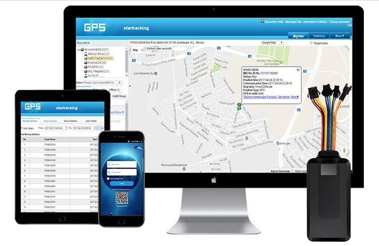 Engine Immobilizer Car GPS Tracker 2.5m CEP Gt06 SOS Button 400mAh
