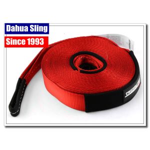  20000Lb Red Recovery Tow Strap With Hooks , Winch Extension 12 TON 4WD Manufactures