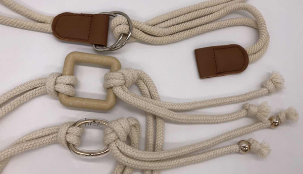 1.5CM Beige Color Stretch Webbing Belt , Ladies Webbing Belt 65 - 80cm Length