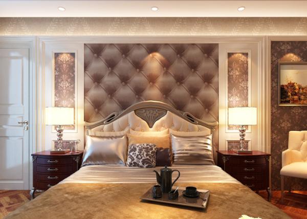 Luxury Grey European Style Wallpaper , 3D Effect Leather Pattern Wallpaper
