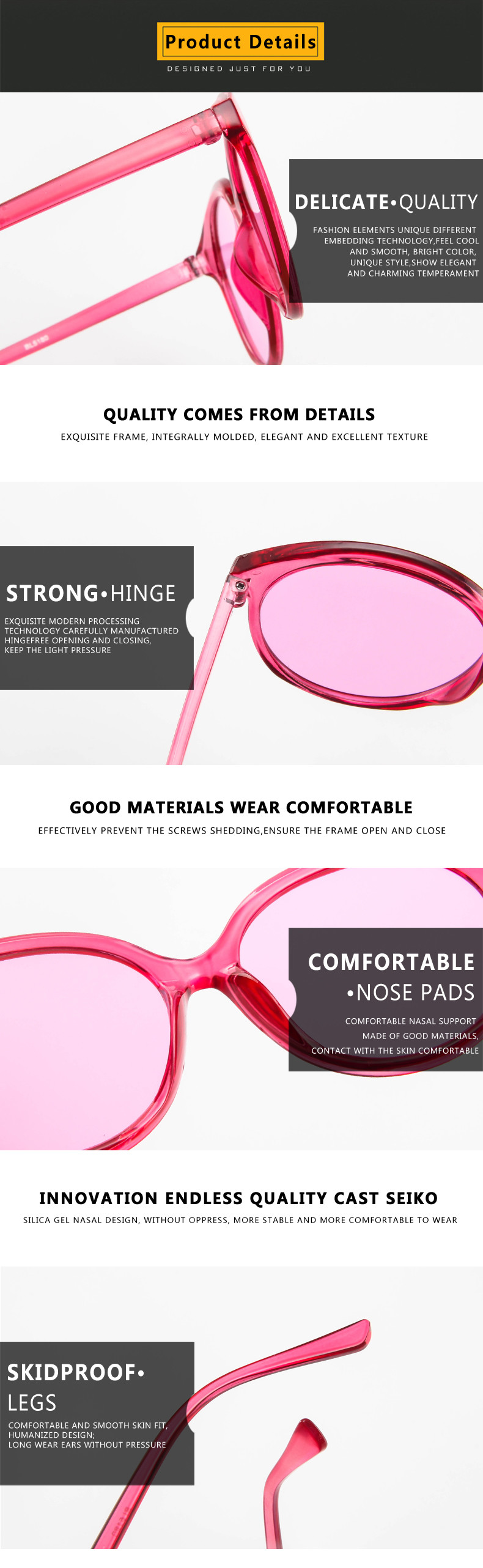 Big Frame Retro Jelly Color Round Frame Sunglasses Fashion Trend Glasses