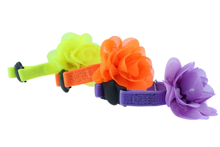 Adorable Flowers Pet Training Collars High Density Polyester Nylon Cat Collar