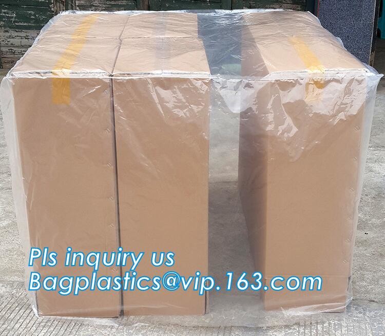 Square Bottom 4mil Clear Pallet Cover, square bottom bag on roll pallet cover bag, Polyester Pallet Cover Bags, Pallet T