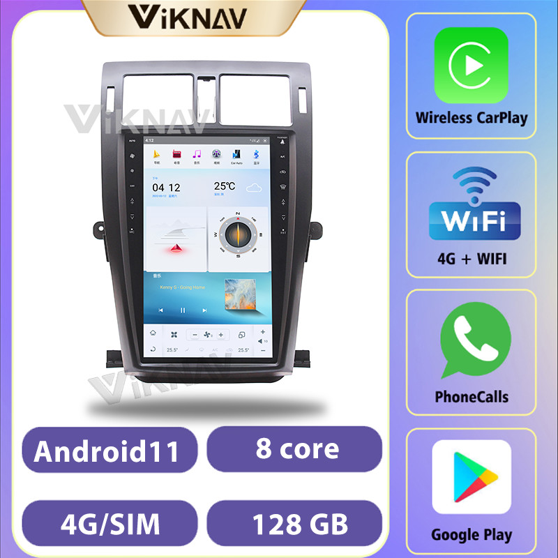 For Toyota's 13th generation Crown 13.6 Inch Android Car radio Navigation GPS Multimedia DVD Player Wireless Carplay 4G