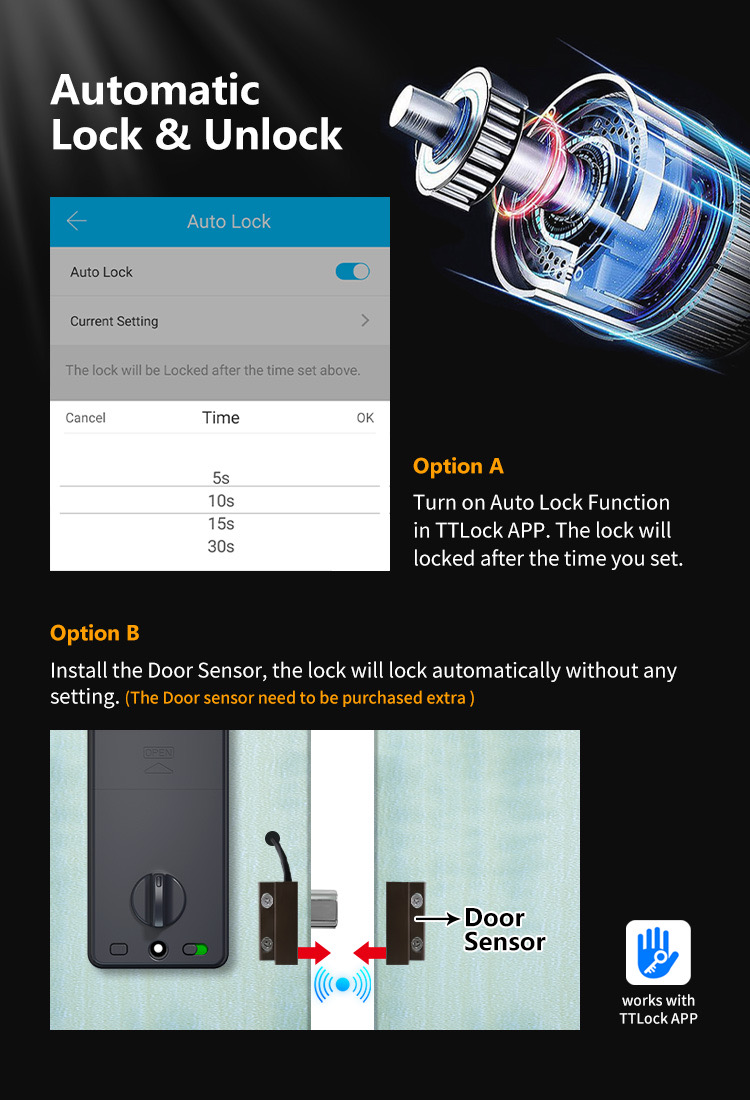 Sensor Smart Card Intelligent Lock Password Keyless Fingerprint