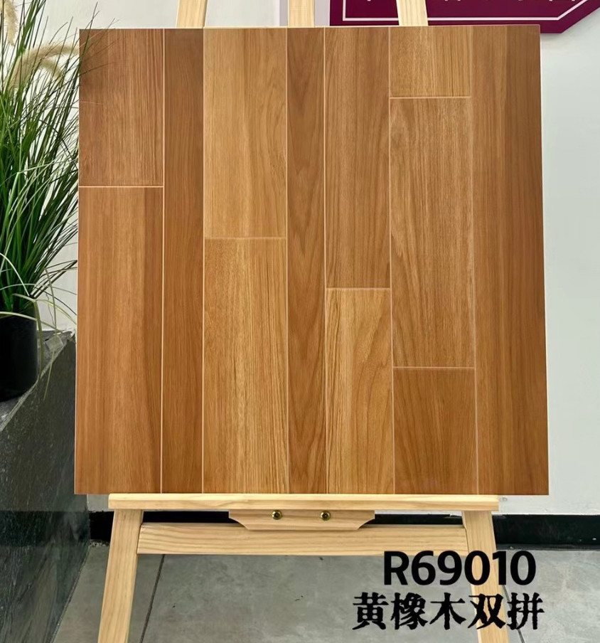 600x600mm Anti-Slip Grade AAA Retro Wooden Ceramic Tiles For Dining Room Brown