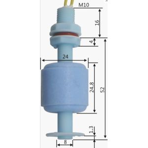 vertical installation float level switch, ideal for water