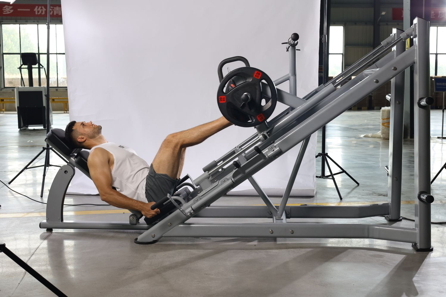 Commercial Gym Equipment Plate Loaded Strength Training Linear Leg Press Hack Squat