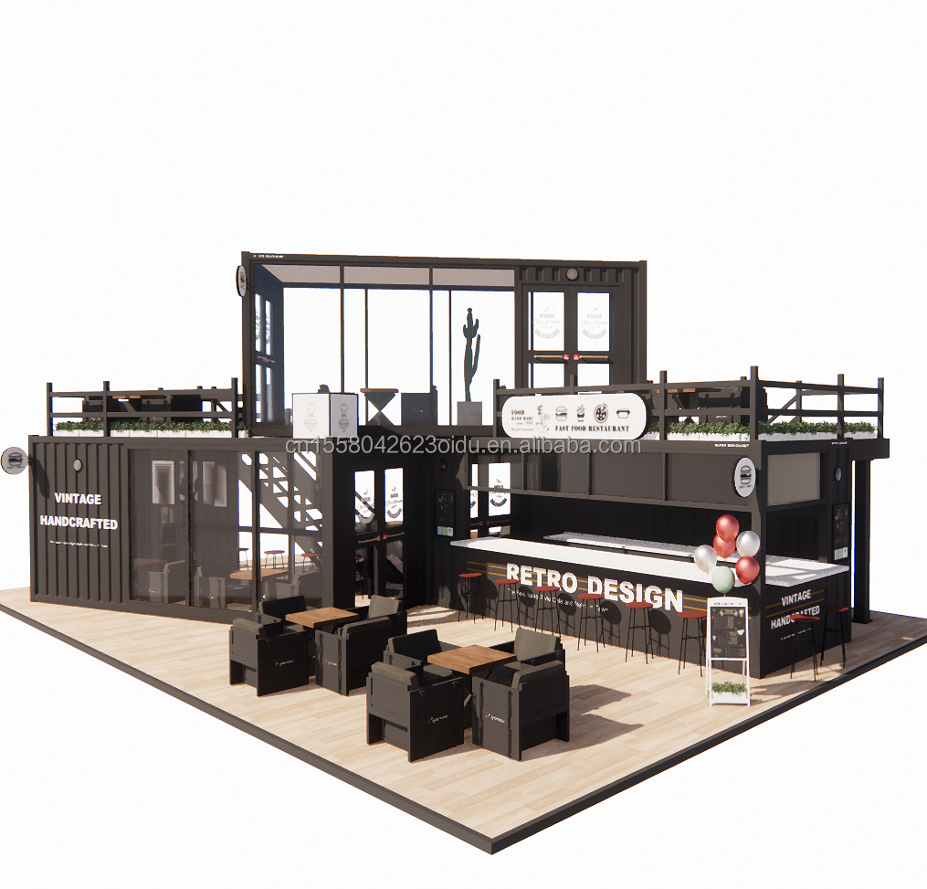 Prefabricated Folding Portable Shop Storage Office Building Shipping Container House Moving Trailers with Customized Color