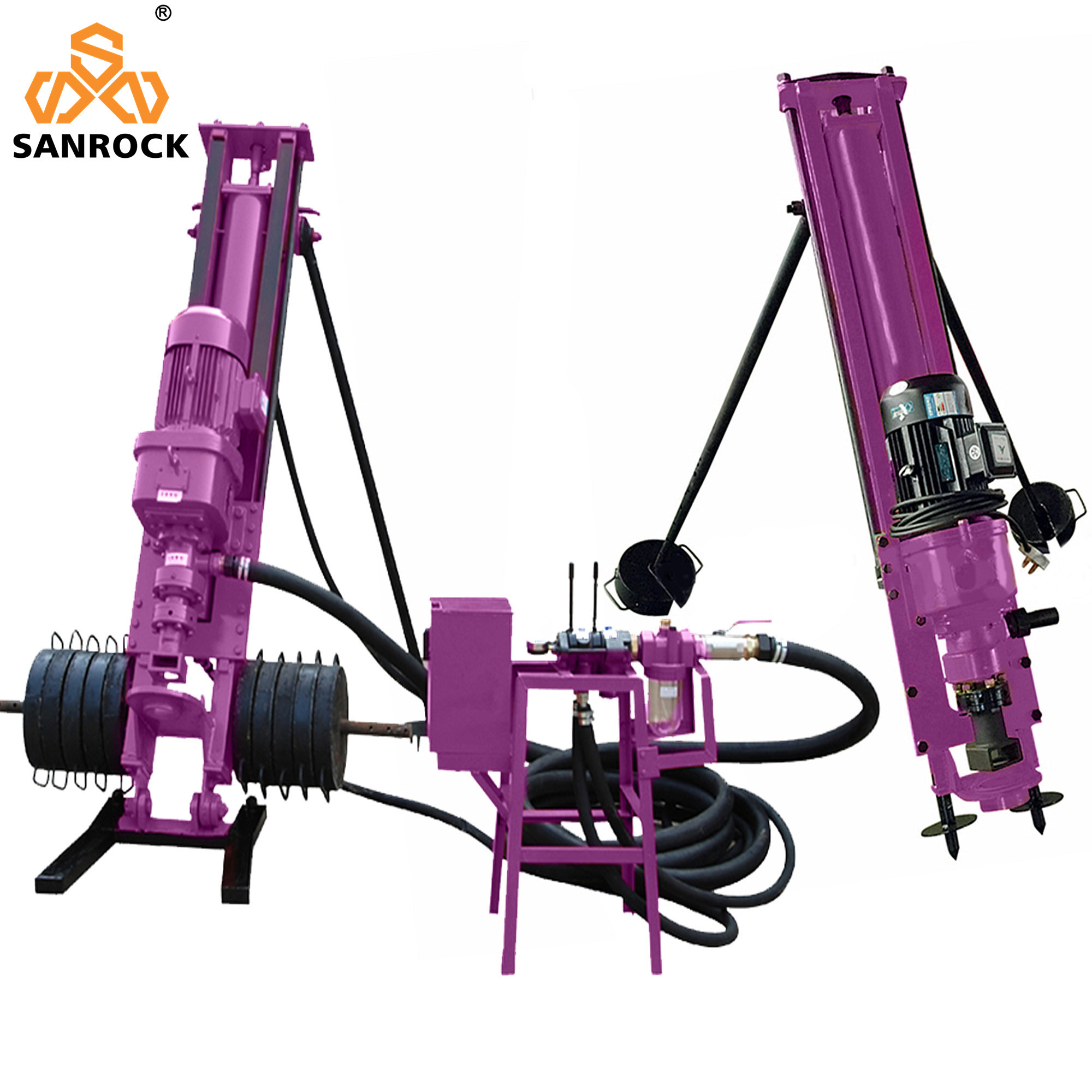 Bucket DTH Drill Rig Mining Machinery Rock Blast Hole Hydraulic DTH Drilling Machine