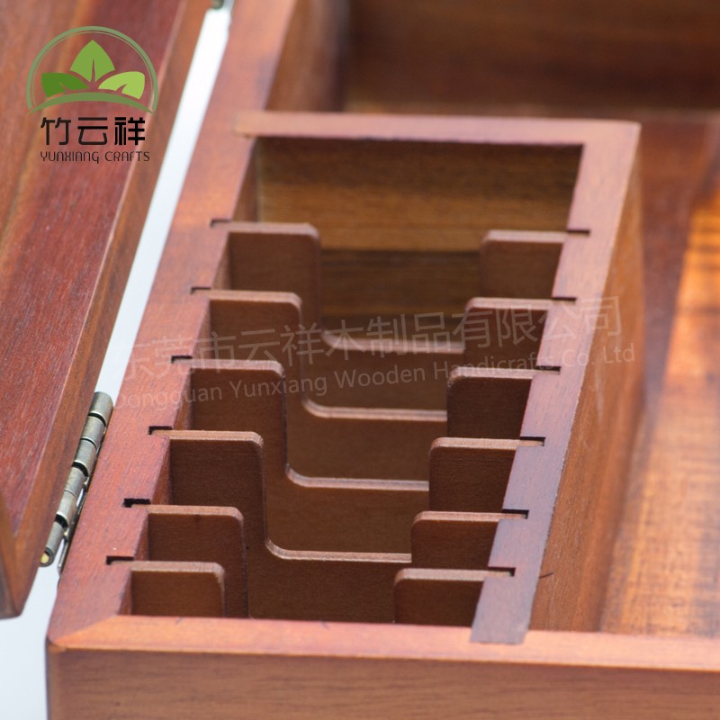 Red-print Acacia Wooden Homeowner's DIY Tool Kit Toolbox Organizer gift for Father's Day custom home decoration