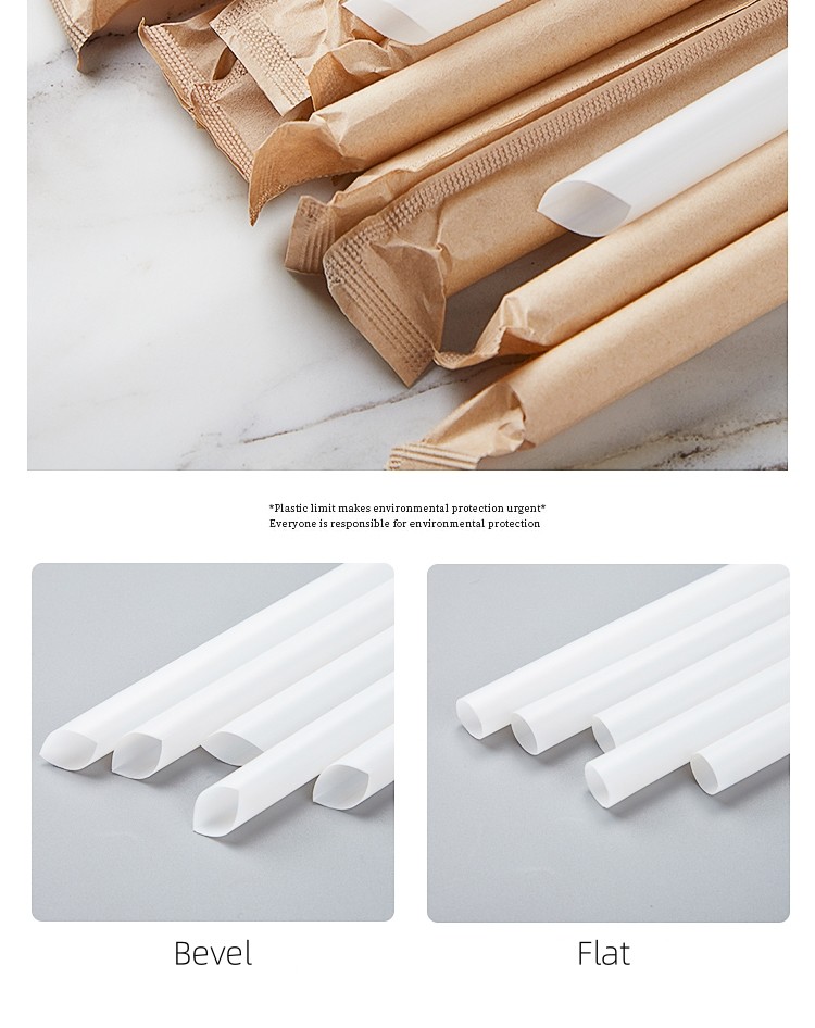 Bpa Free PLA Cutlery CPLA Drinking Straws 10*210mm Fda Approved