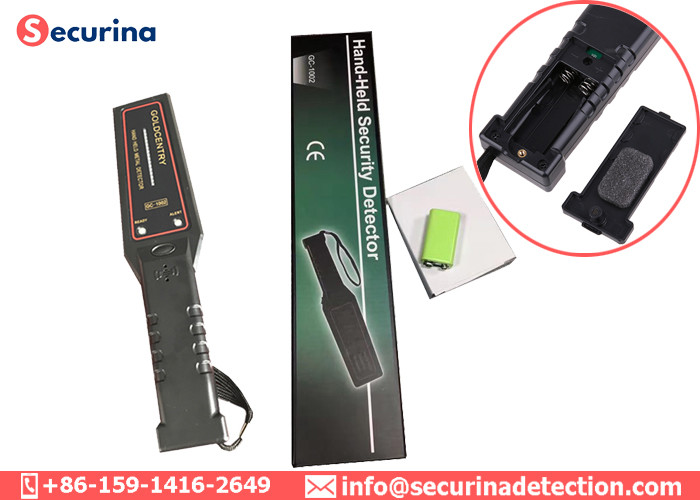 LED Lights Indicators Hand Held Metal Detector Super Scanner With 9V Battery Power Supply