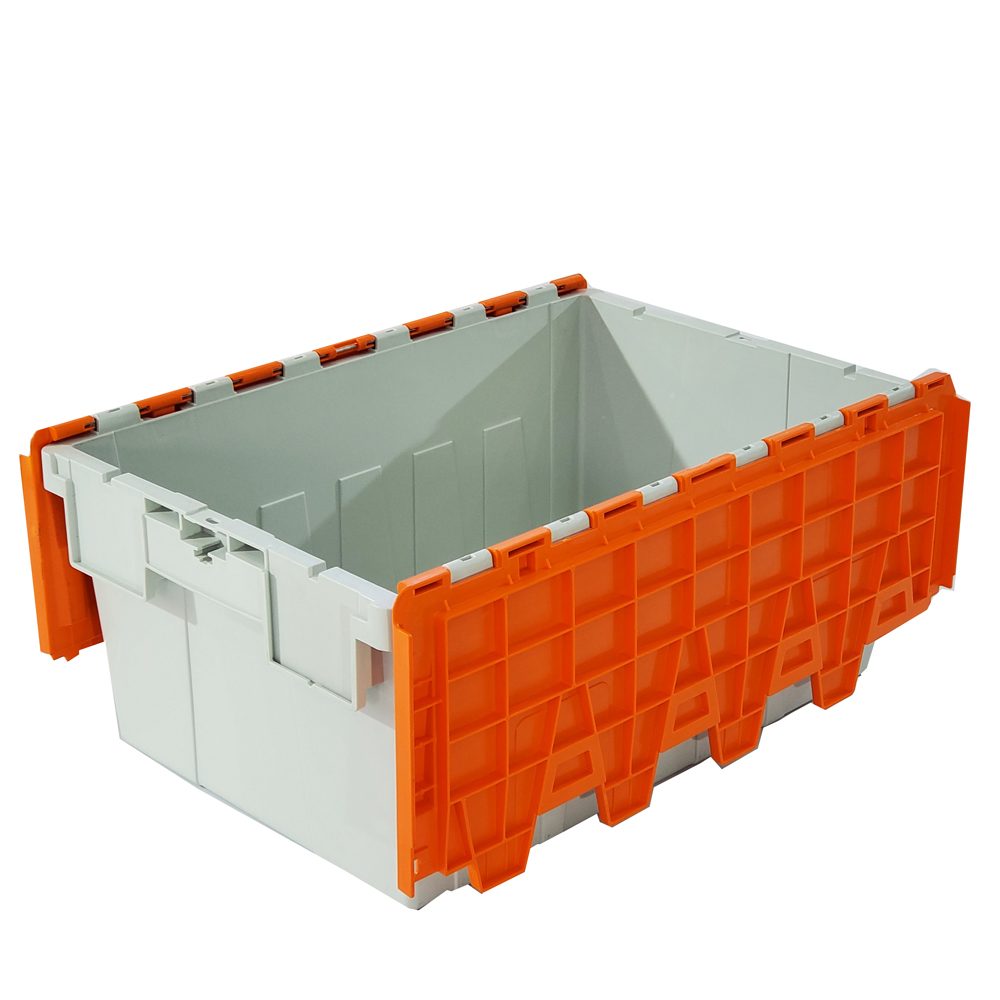 Rectangular Plastic Moving Box Containers with Lid Customized Color Silk Printing Logo