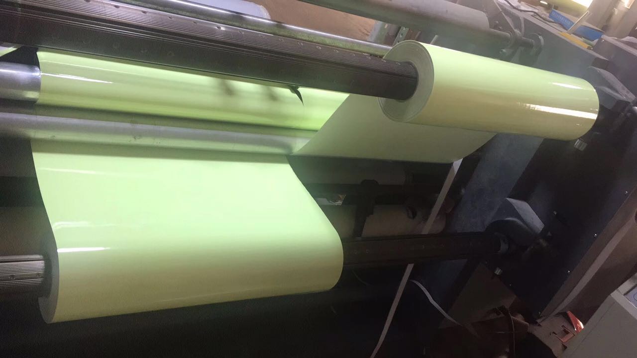 PVC Material 2-12 Hours Printable Glow in The Dark Vinyl Tape Photoluminescent Vinyl for exit sigr Warn Signs, Fire Saf