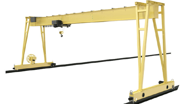Good quality mobile single girder gantry crane 10 ton with mounted rail