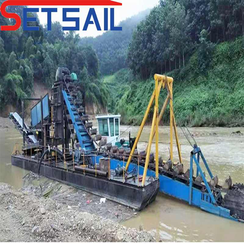 Cummis Diesel Set Chain Bucket Sand Mining Machinery for Gold