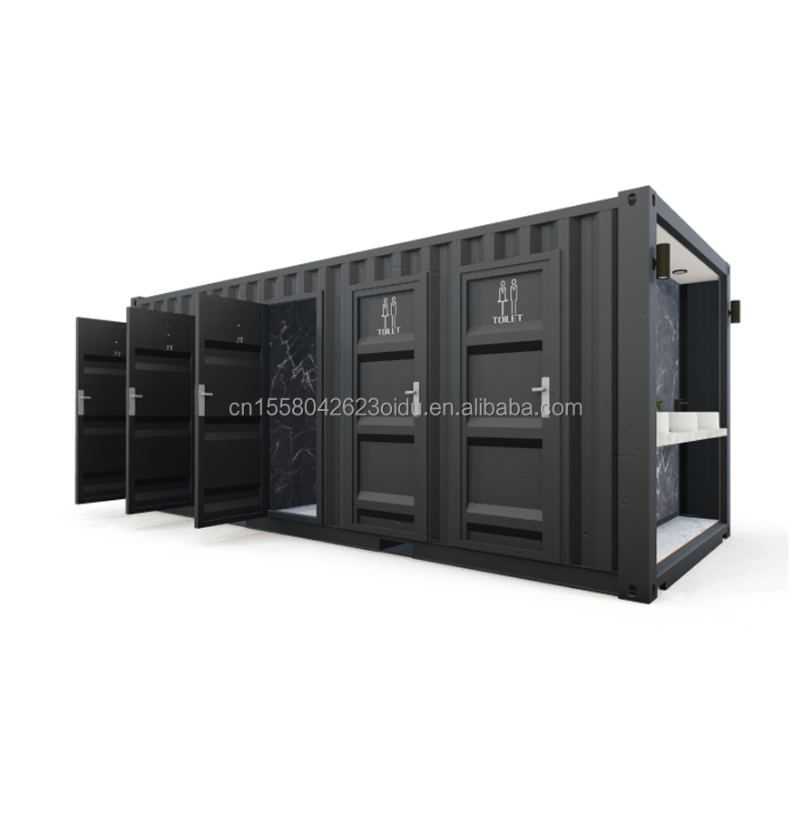Steel Public Restrooms Flat Pack Customized Modern Design Prefab Container House for Hotel Application Customized Color