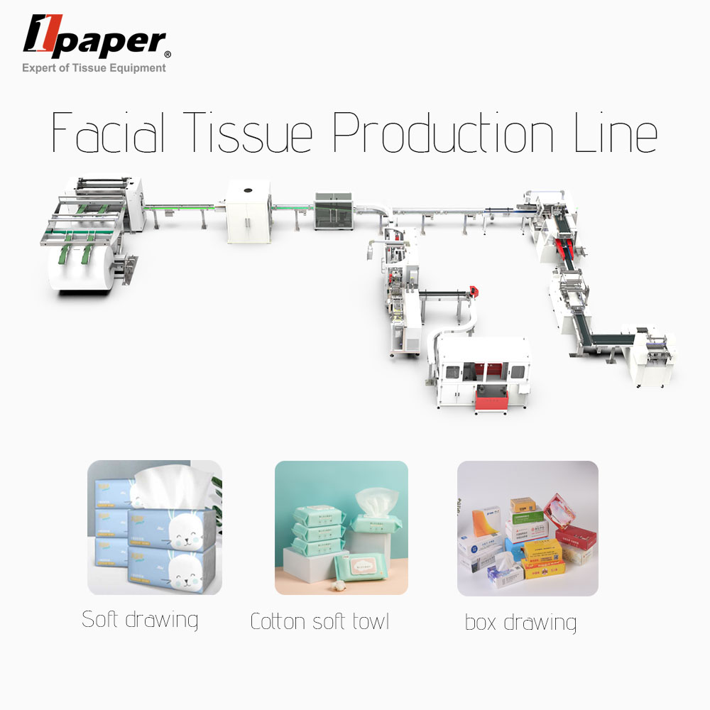 Tissue Paper Making Machine Fully Automatic Four Production Line Air Supply 0.5-0.8 Mpa