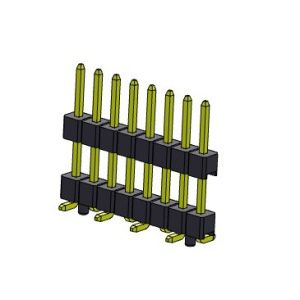 Pin Header Connector 2.54mm Dual Rows SMT TYPE With Pegs 1*2PIN To 1*40PIN H=2